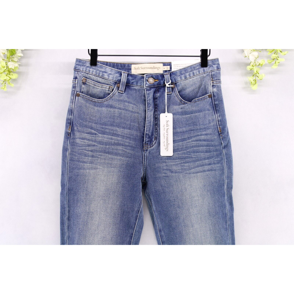 Soft Surroundings The Ultimate High Rise Skinny Ankle Jeans Sliver Lake 8 NEW - Picture 3 of 10